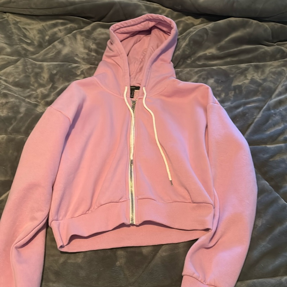 Brand new pink forever 21 Crop hoodie